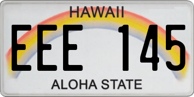 HI license plate EEE145