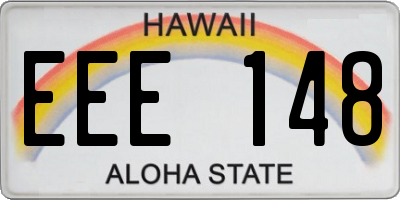 HI license plate EEE148