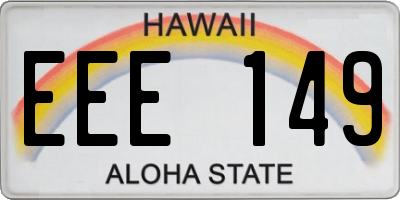 HI license plate EEE149