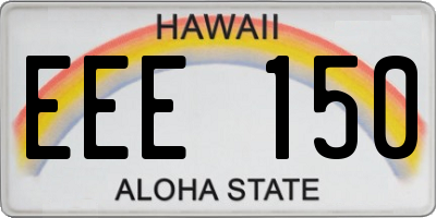 HI license plate EEE150