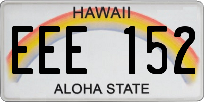 HI license plate EEE152