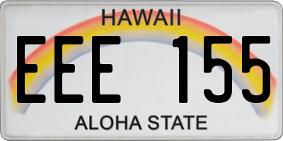 HI license plate EEE155