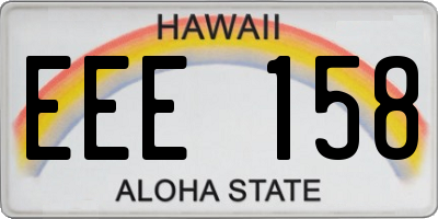 HI license plate EEE158
