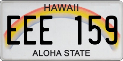 HI license plate EEE159