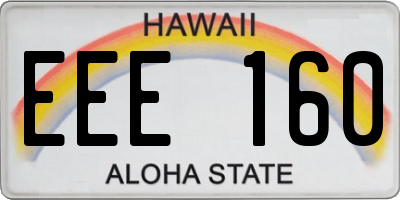 HI license plate EEE160