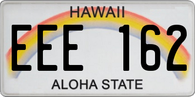 HI license plate EEE162