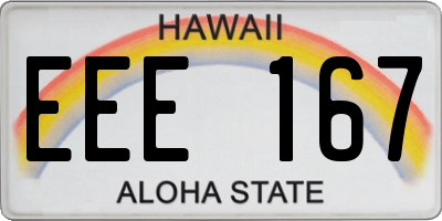 HI license plate EEE167