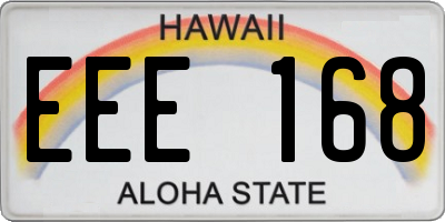HI license plate EEE168