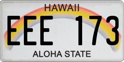 HI license plate EEE173