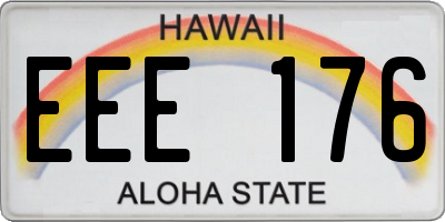 HI license plate EEE176