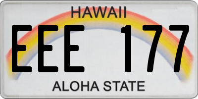 HI license plate EEE177