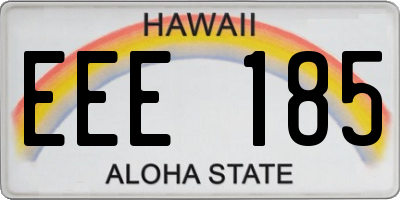 HI license plate EEE185