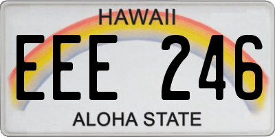 HI license plate EEE246
