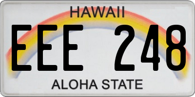 HI license plate EEE248
