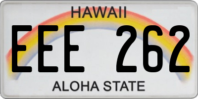 HI license plate EEE262