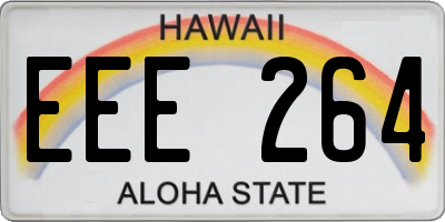 HI license plate EEE264
