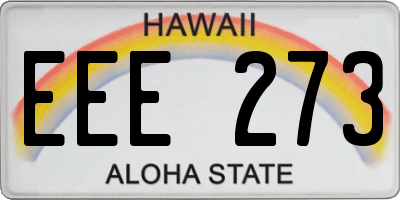 HI license plate EEE273