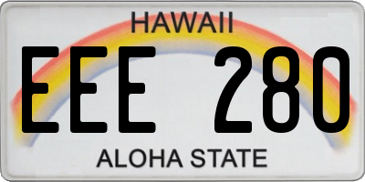 HI license plate EEE280