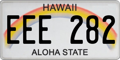 HI license plate EEE282