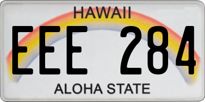 HI license plate EEE284