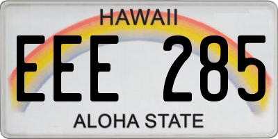 HI license plate EEE285