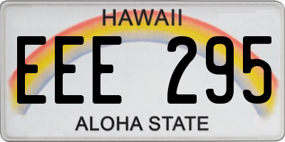 HI license plate EEE295