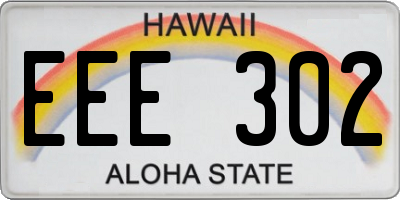 HI license plate EEE302