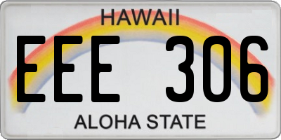 HI license plate EEE306