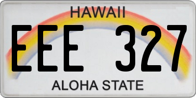 HI license plate EEE327