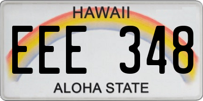HI license plate EEE348