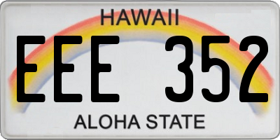 HI license plate EEE352