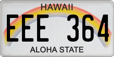 HI license plate EEE364