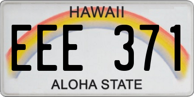HI license plate EEE371