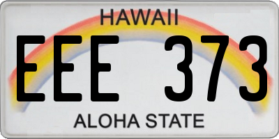 HI license plate EEE373