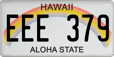 HI license plate EEE379