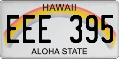 HI license plate EEE395