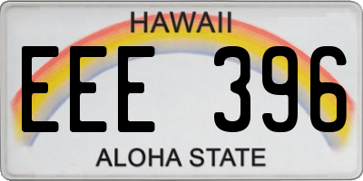 HI license plate EEE396
