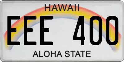 HI license plate EEE400