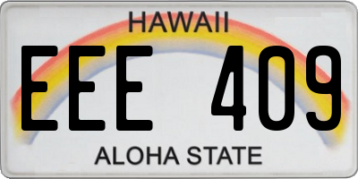 HI license plate EEE409