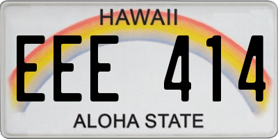 HI license plate EEE414