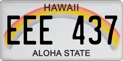 HI license plate EEE437
