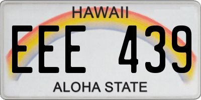 HI license plate EEE439