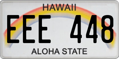 HI license plate EEE448