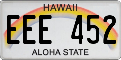 HI license plate EEE452