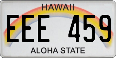 HI license plate EEE459