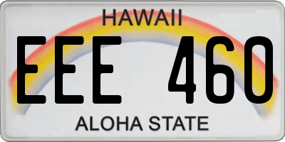 HI license plate EEE460