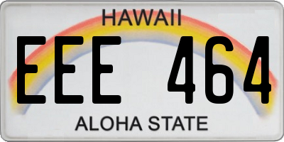 HI license plate EEE464