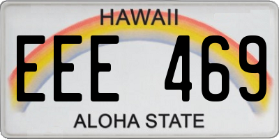HI license plate EEE469