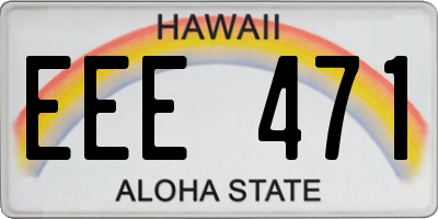 HI license plate EEE471