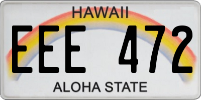 HI license plate EEE472